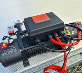 Seilwinde elektrisch 5400kg 12V Kunststoffseil Funkfernbedienung Zubehör
