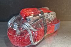Zurrgurt 2 teilig 6m Länge mit Haken und Ratsche Gurtband 25mm rot