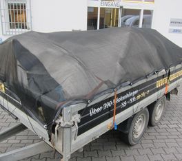 Netzplane luftdurchlässig 350 x 210cm mit Expanderseil für Anhänger bis M