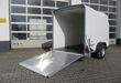 trailershop.de Kofferanhänger Streetboxx Mplus 300x155x168cm Pullman II 100kmH white aerodynamik Ansicht HeckRampe.JPG