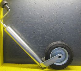 Stützrad 48mm Stahl / Vollgummi Rad 200x50mm