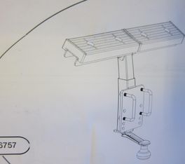 Langauflagen Set mit Halterungen verstellbar für Brenderup Bootsanhänger