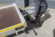 trailershop.de Senklift Anhänger MSL 1730176 301x176x10cm yellow Platform hydraulisch absenkbar 1750kg J