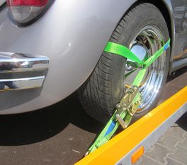 Zurrgurt Y grün Schlaufe 200cm und Ratsche +50cm Band 1500 daN zur KFZ Sicherung