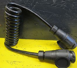 Spiralkabel Verlängerungskabel 175cm mit 2x 13 Pol-Stecker