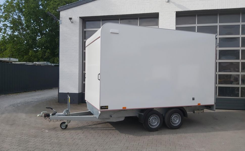 trailershop.de Hochlader Kofferanhänger TFSP 360T.00 360x200x210cm aerodynamisch Zurrsystem 100kmH L 2700kg A