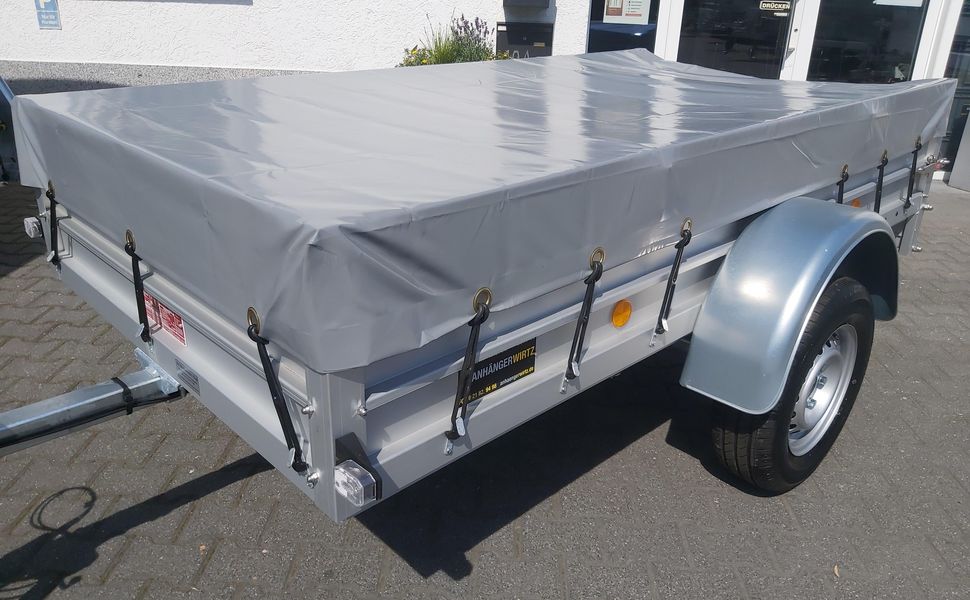 trailershop.de Plane Flachplane S 250x125cm grau Koch Hobbyline 125.250 U4 4 13 A