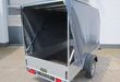 trailershop.de Aluliner PKW Anhänger GT 750 251x126x150cm mit Hochplane aero grau S 750kg Hweckansicht.JPG