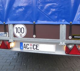 100 km/H Saris Einachs Fahrgestell Radstoßdämpfersatz Tieflader montiert