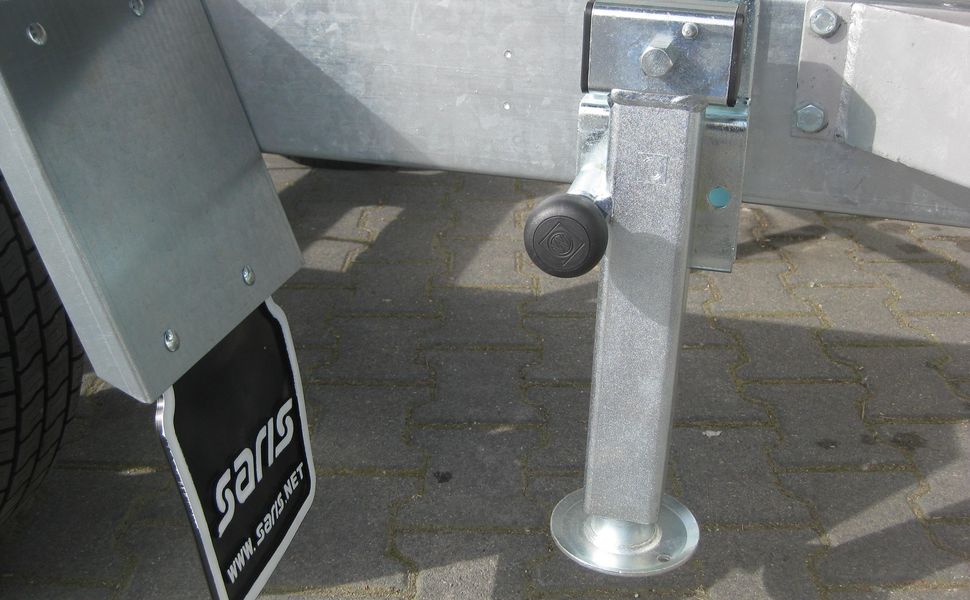 trailershop Zubehoer Stuetzen Teleskopierbar klappbar Hochlader Kipper Pritschenanhaenger unten