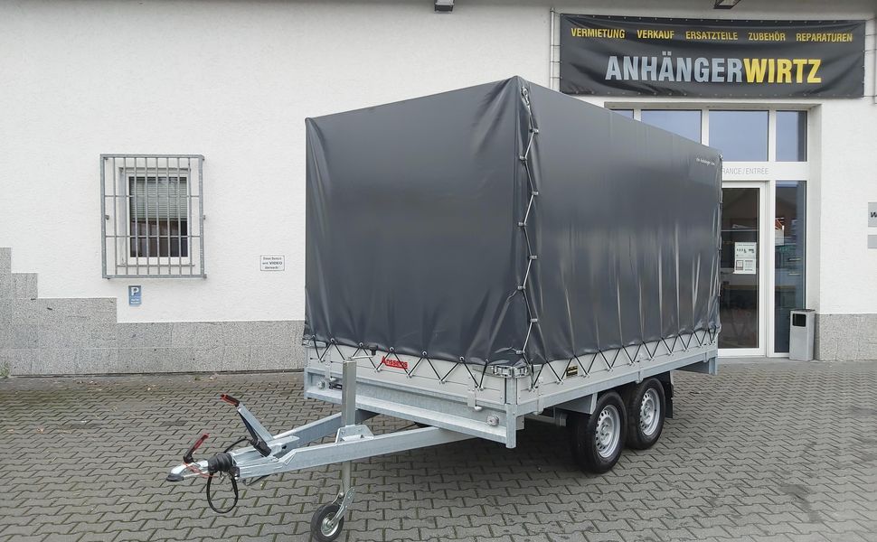 trailershop.de Anssems Hochlader PSX S 2500 325x178x30cm 180cm Hochplane grau L 2500kg A