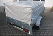 trailershop.de Zubehör Plane XS grau 203x117cm für Laubgitter Kippi 200 Abdeckplane ohne Laubgitter Ansicht montiert heck.JPG