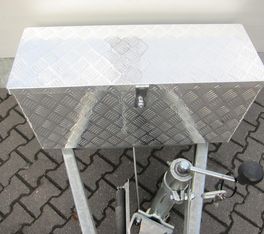 Werkzeugbox Staubox Aluminium Werkzeugkoffer abschließbar rechteckform 84x40x31cm size (L)