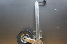 Stützrad Automatik 60mm Stahl / Vollgummi Rad 225x75mm Langhub Universal Anschraubflansch