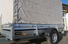 Plane & Gestell (S) grau 260x128x140cm hoch für Brenderup 2260