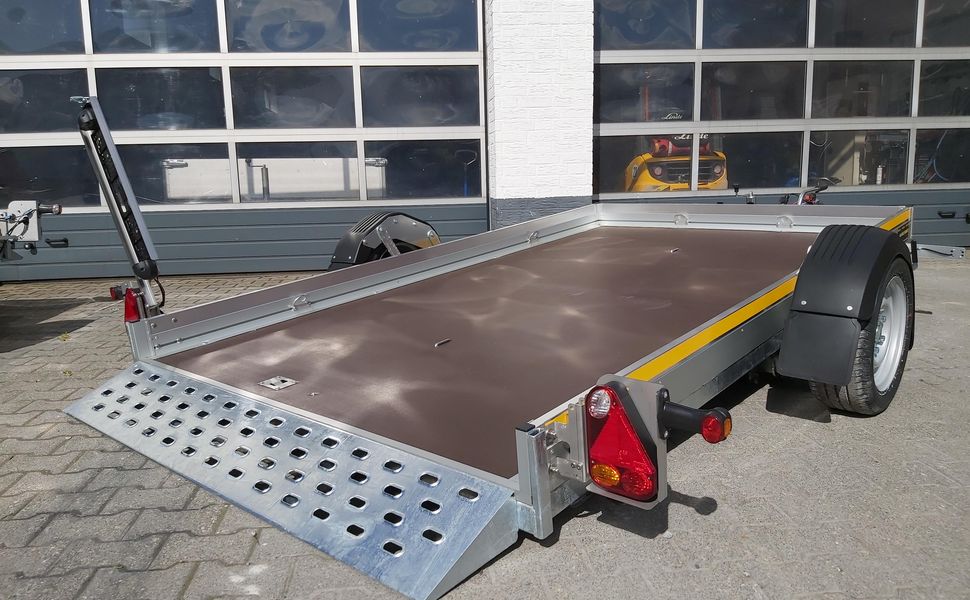 trailershop.de Senklift Anhänger MSL 1730176 301x176x10cm yellow Platform hydraulisch absenkbar 1750kg AA