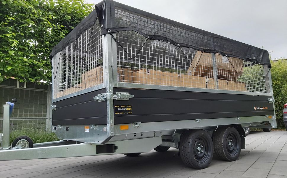 trailershop.de Laubgitter plus 90cm 356x184cm für Saris PL K1 K3 356 184 ab BJ 2020