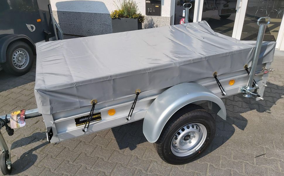 trailershop.de Plane Flachplane XS 205x105cm grau Koch Hobbyline 105.205 U2 B1000 A