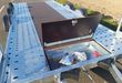 trailershop.de Brian James A4 Transporter 500x200cm blackline Alufelgen silber Rampen 240cm Reifenregal 3000kg E