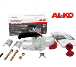 Kugelkupplung ALKO AK 301 Plus Universal Set inkl. Schrauben Schloss integriert Safetyball Softdock