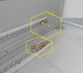 Fitting double Stud Doppelfitting mit Ring für Airline Schiene