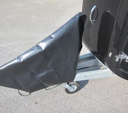 Abdeckhaube Schutzhaube schwarz für Zugeinrichtung & Stützrad z.B. Pferdeanhänger