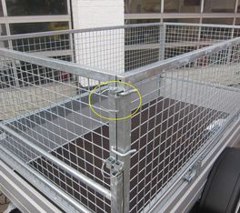 Splint mit Sicherungsbügel 8mm Bolzen steckbar für Saris Laubgitter