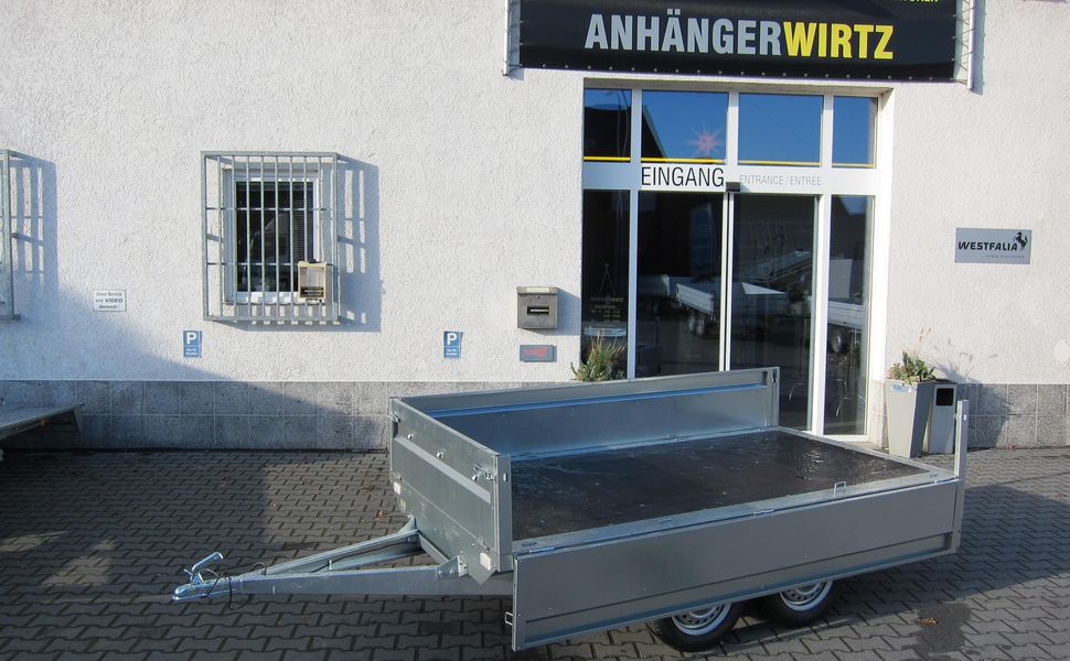 Trailstar Nordica 263 trailershop Hochlader 263x144x40cm S 750kg Ansicht Profil offen.JPG