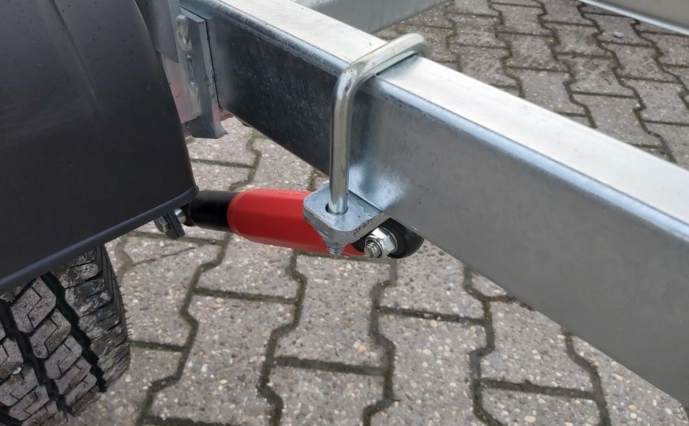 trailershop.de Zubehör lose Radstoßdämpersatz ALKO rot mit Halter für Brenderup Bootstrailer Serie 8000