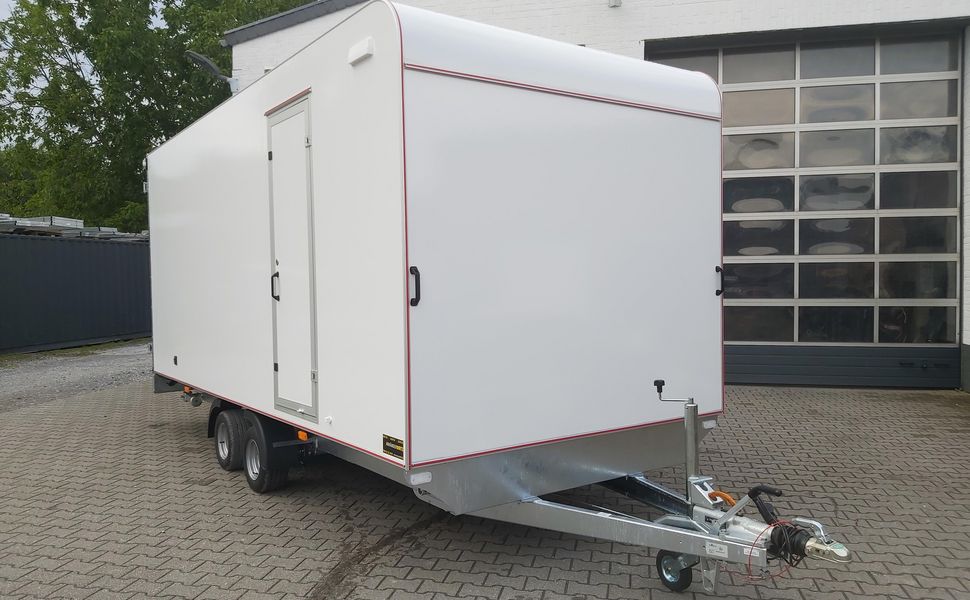 trailershop.de Hochlader Kofferanhänger TFSP 500T.00 500x220x210cm aero Zurrsytem Seitentür 10 3000kg A