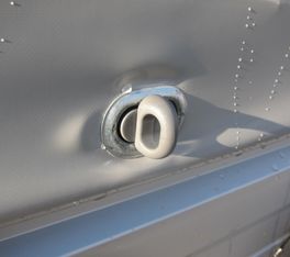 Drehwirbel Verschluß PVC - grau für Planenoesen oval